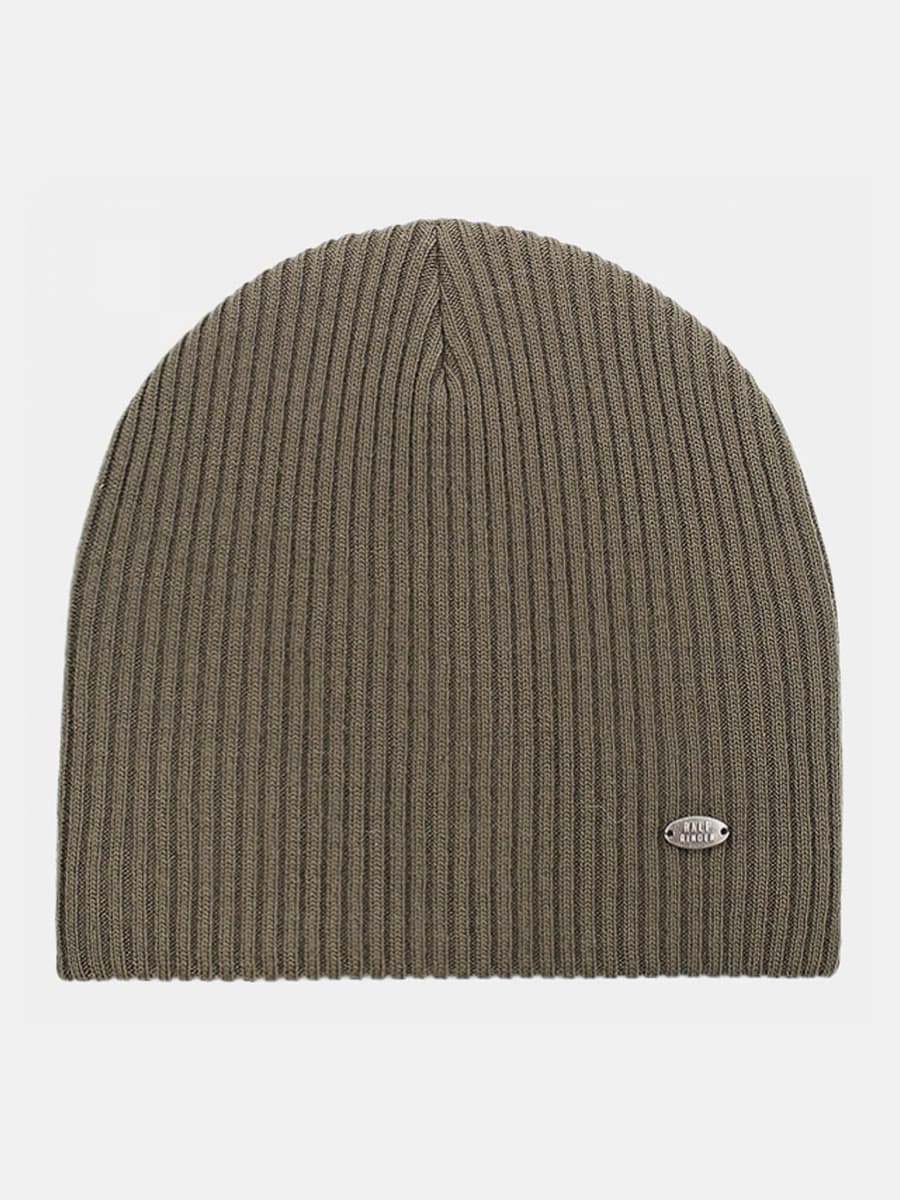RF-A53111-khaki Шапка мужская,50%шерсть,50% акрил,р.57,темно-зеленая