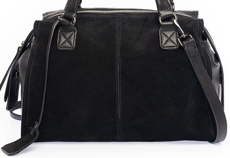 45031/10 Сумка жен.,иск.кожа+замша BAGGINI 32*25*13 черная