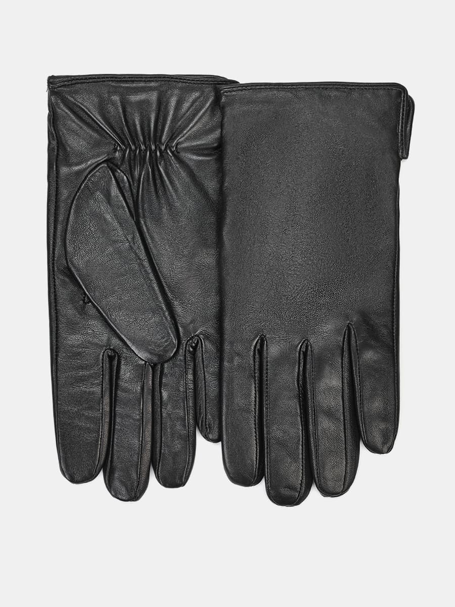 LB-0706-RF-black-8.5_Н Перчатки муж.нат.кожа70%шерсть 30% акрил р.8,5 черные